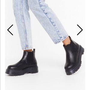 Kicking and Screaming Faux Leather Chelsea Boots